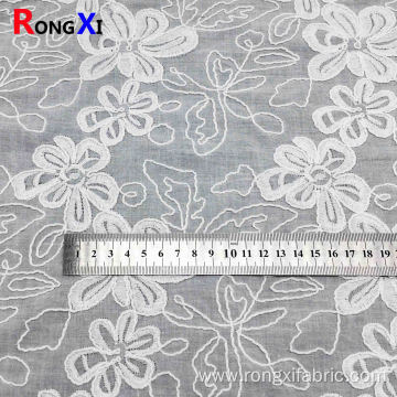 Cotton Eyelet Fabric with Backbone Line for Clothing